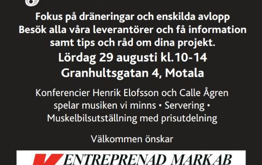 Jubileumsmässa lörd. 29/8 10-14