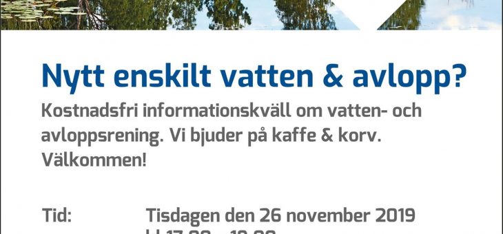 Konstnadsfri informationskväll vatten & avlopp